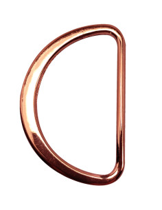 Flat welded half ring 32 mm - Rose gold