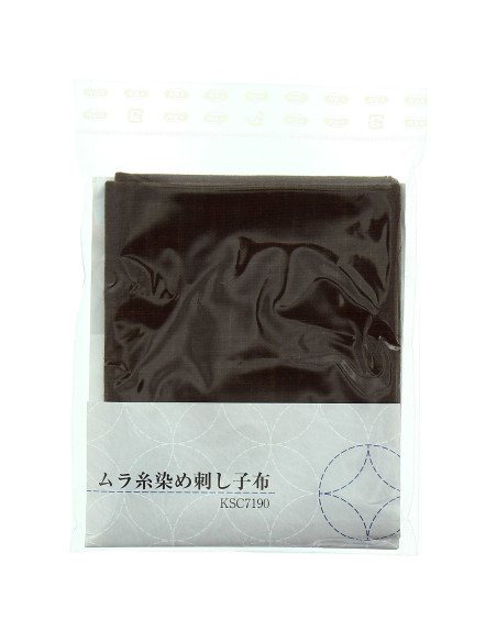 Sashiko fabric coupon 50 cm x 55 cm - Brown