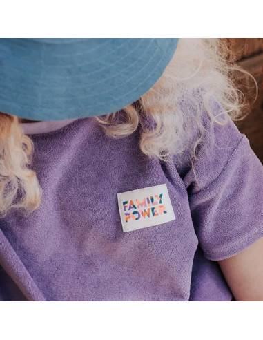 Set of 6 woven labels - Purple Mix