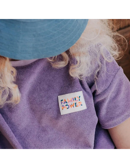 Set of 6 woven labels - Purple Mix