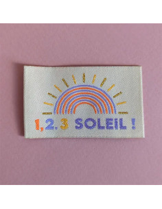 Set of 6 woven labels - 1, 2, 3 sun 2