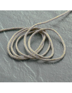 Lurex cord Saxo 2 mm - Beige and gold