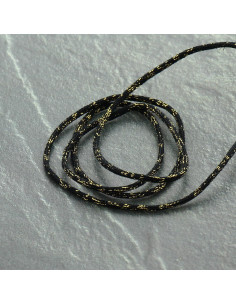 Lurex cord Saxo 2 mm - Black and gold