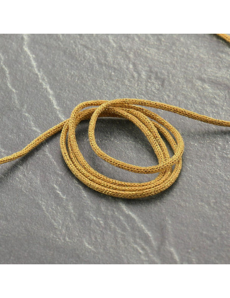 Lurex cord Saxo 2 mm - Ochre and gold