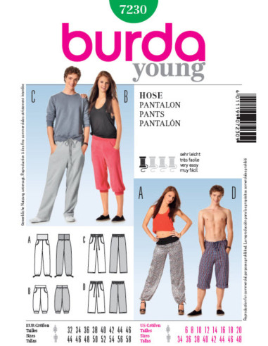 Pants pattern - Burda 7230