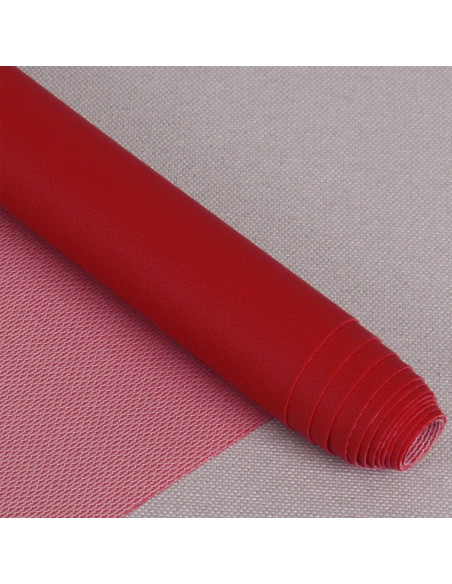 Karla imitation fabric piece 140 cm x 50 cm - Red