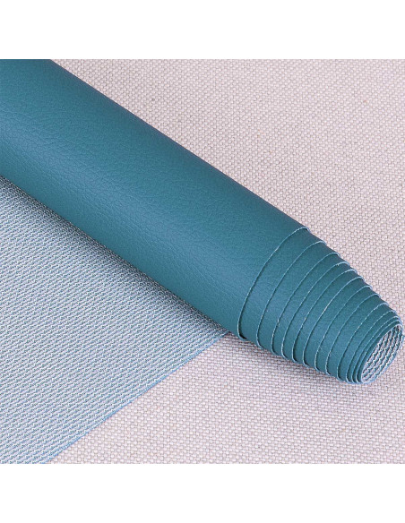 Karla imitation fabric 140 cm x 50 cm - Teal blue