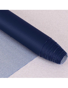 Karla imitation fabric piece 140 cm x 50 cm - Navy blue