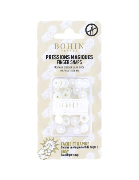 Magic snap buttons without pliers 9 mm - White