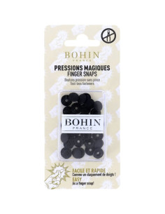 Magic snap buttons without pliers 9 mm - Black