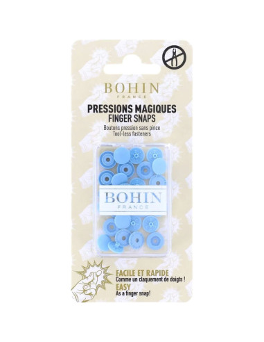 Magic snap buttons without pliers 9 mm - Sky blue