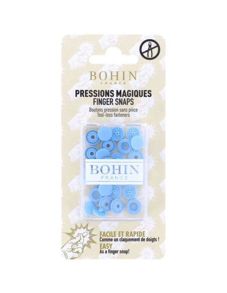 Magic snap buttons without pliers 9 mm - Sky blue