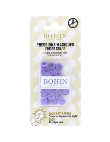 Magic snap buttons without pliers 9 mm - Lavender