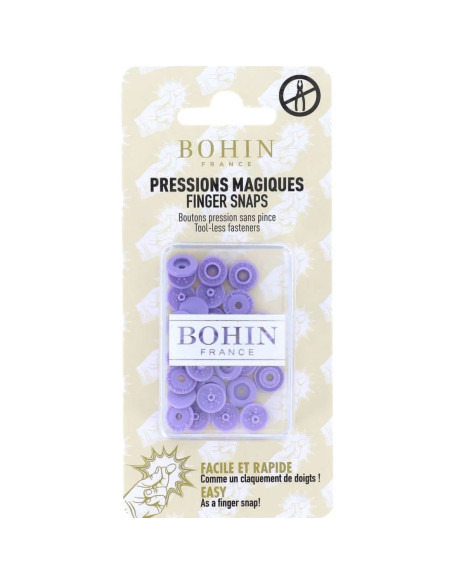 Magic snap buttons without pliers 9 mm - Lavender