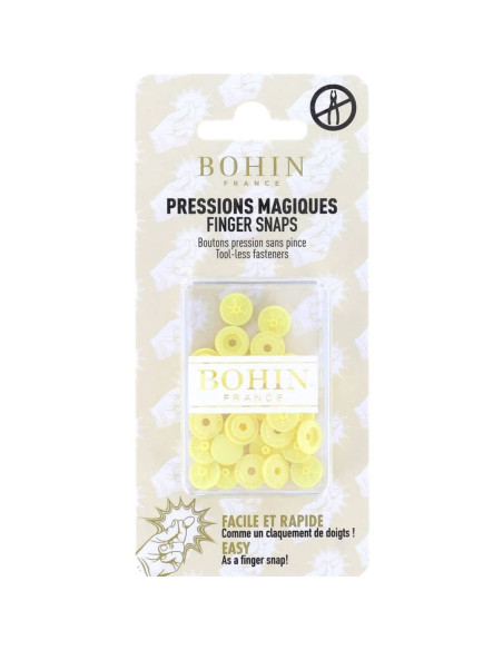Magic snap buttons without pliers 9 mm - Yellow