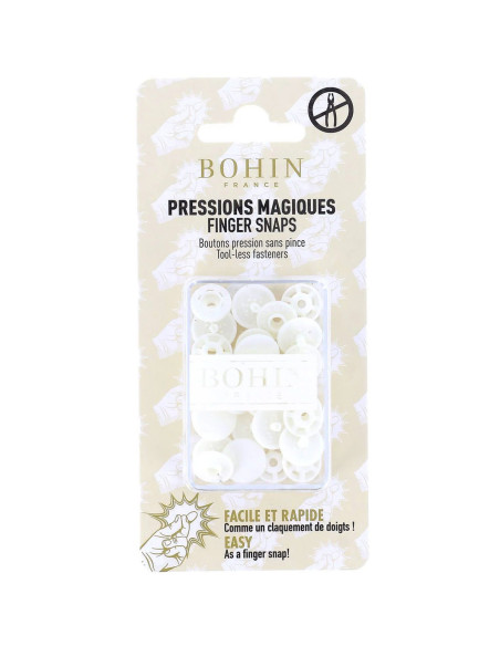 Magic snap buttons without pliers 13 mm - White
