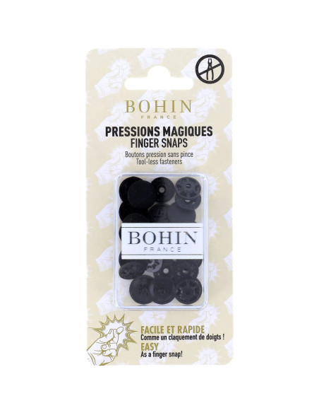 Magic snap buttons without pliers 13 mm - Black