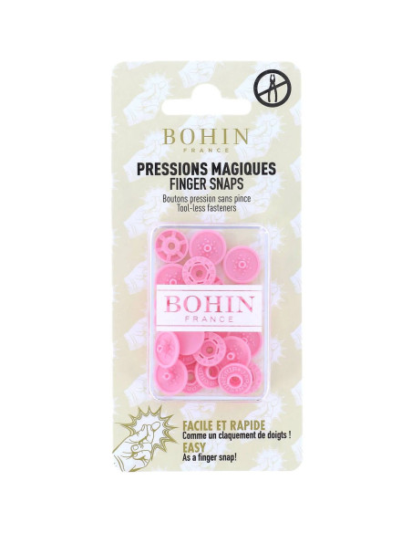 Magic snap buttons without pliers 13 mm - Pink