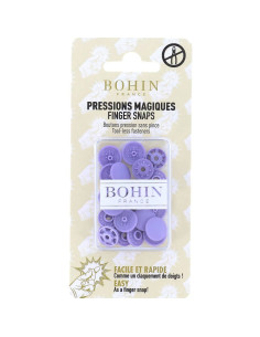Magic snap buttons without pliers 13 mm - Purple