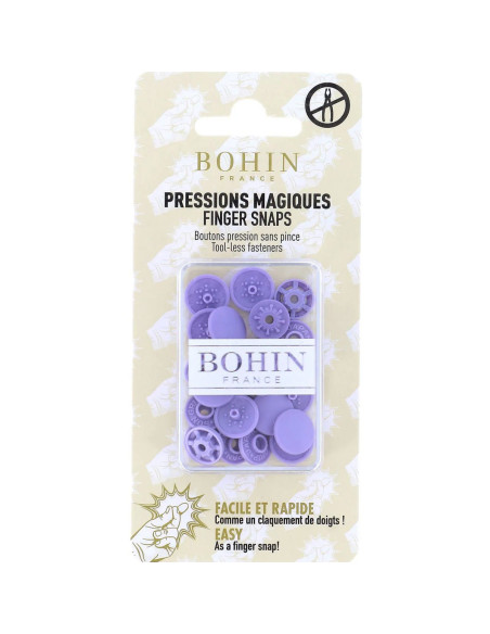 Magic snap buttons without pliers 13 mm - Purple