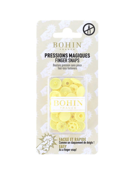 Magic snap buttons without pliers 13 mm - Yellow