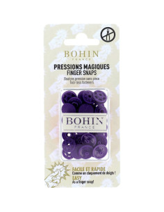 Magic snap buttons without pliers 13 mm - Purple
