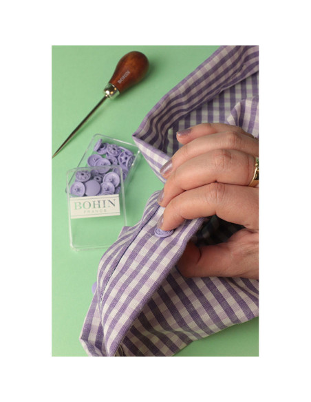Magic snap buttons without pliers 13 mm - Purple