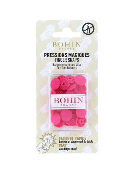 Magic snap buttons without pliers 13 mm - Fuchsia