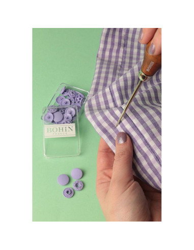 Magic snap buttons without pliers 13 mm - Aqua green