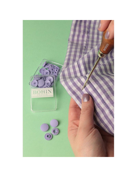Magic snap buttons without pliers 13 mm - Aqua green
