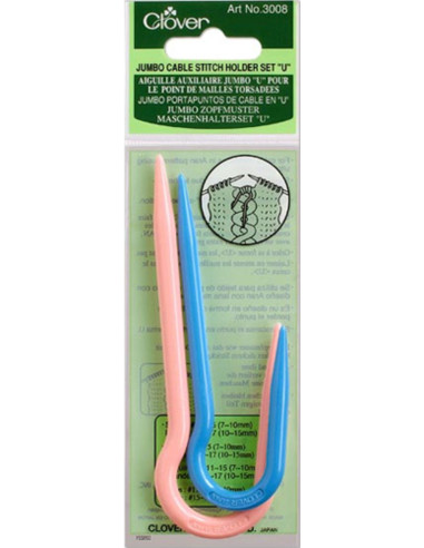 Set of 2 Jumbo needles for cables