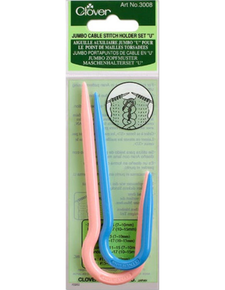 Set of 2 Jumbo needles for cables