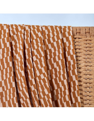 Domino Ochre Viscose Fabric - Atelier Brunette