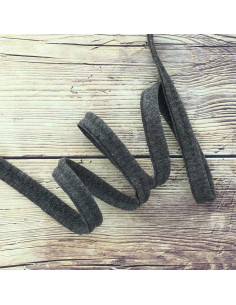 Jersey piping - Dark heather gray