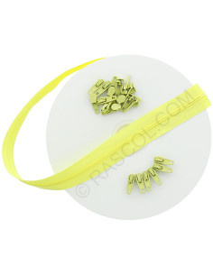 10-meter roll of nylon zipper - Yellow