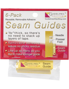 Set of 6 sewing guides with adhesive