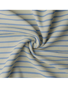 Breton striped jersey fabric - Linen and Baltic
