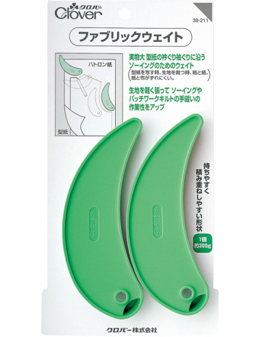 Set of 2 bean-shaped weights for sewing Clover