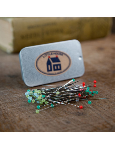 Box of 80 ultra-fine pins Shibori Dragon Little House