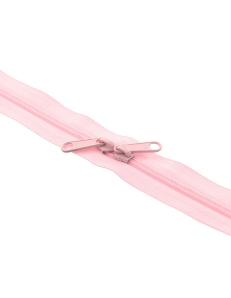 Back-to-back nylon zipper for bags 60 cm - Pink