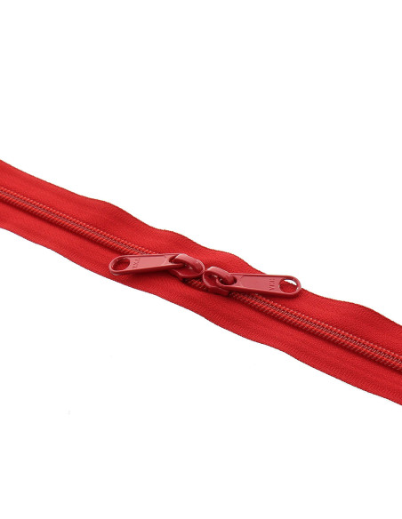 Back-to-back nylon closure for bags 60 cm - Red