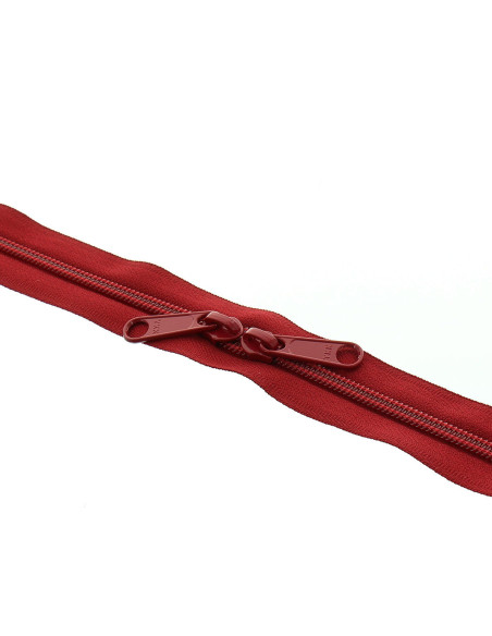 Back-to-back nylon closure for bags 60 cm - Bordeaux