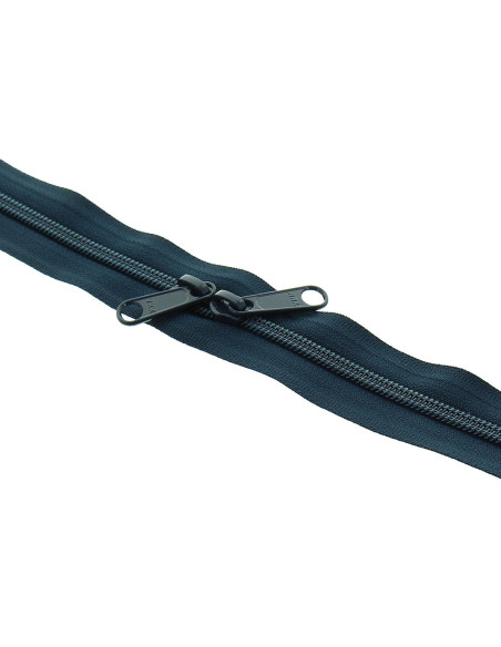 Back-to-back nylon closure for bags 60 cm - Navy blue