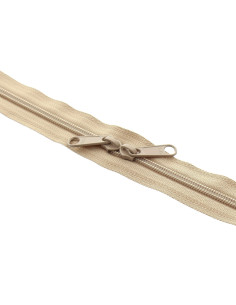 Back-to-back nylon closure for bags 60 cm - Dark beige