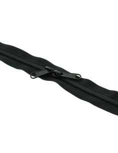 Back-to-back nylon closure for bags 60 cm - Black
