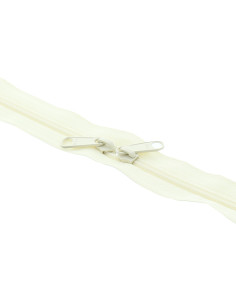 Back-to-back nylon closure for bags 60 cm - Ecru