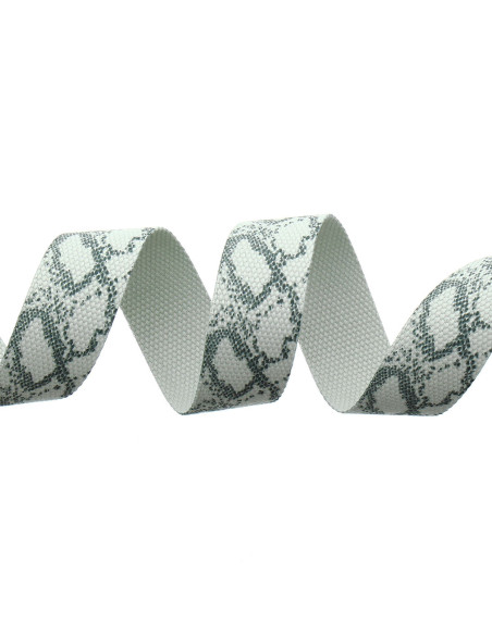 Polyester strap - Gray snake