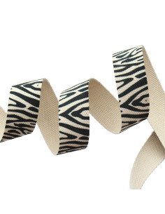 Polyester strap - Beige zebra