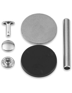 Set of 20 tubular rivets 4-6 mm silver VARIO Creative Tool 2