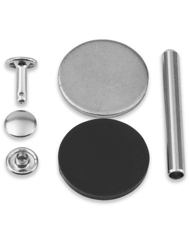 Set of 12 tubular rivets 6-9 mm silver VARIO Creative Tool